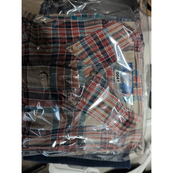 Pendleton Oceanside Long Sleeve Button Down Shirt India Madras Plaid Size Medium - Picture 9 of 9